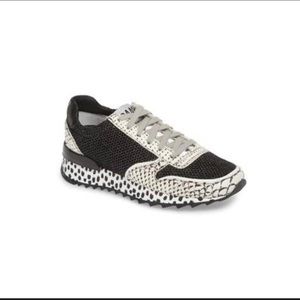P448 | Boston Sneaker | Black and Ivory | Size 39